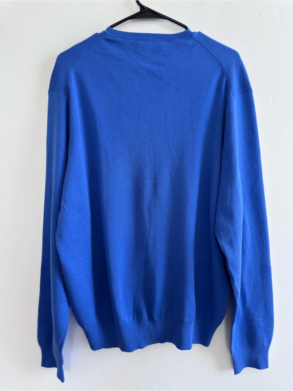 Polo Ralph Lauren Pima Cotton V-Neck Sweater Blue Yellow Pony Men’s XL Preppy